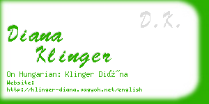 diana klinger business card